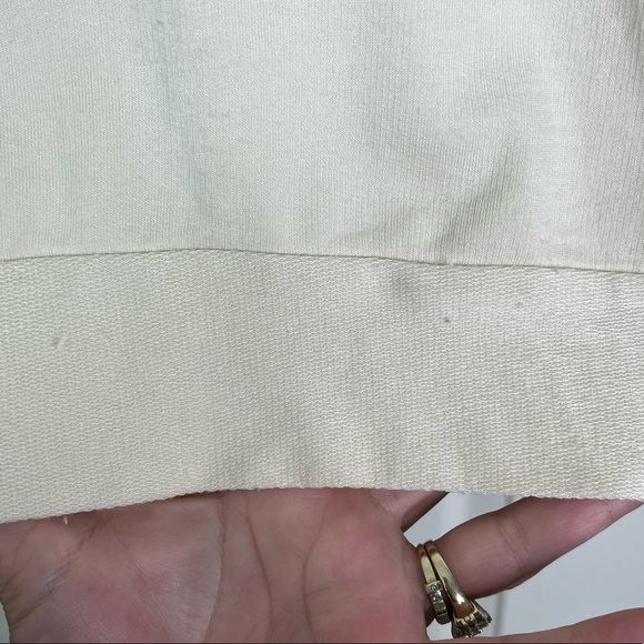 LA Made Cowl Neck Dolman Sleeve Relaxed Fit Hoodie in Cream Size M - Picture 9 of 10